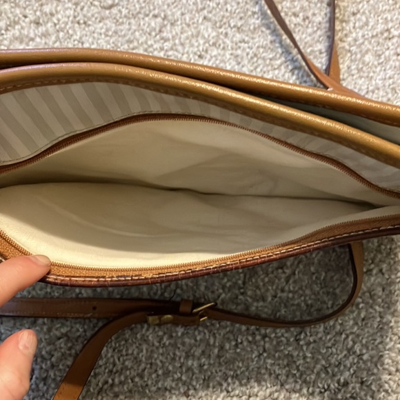 Allan Edwards Vintage Striped Bag Leather Crossbody Purse - Picture 6 of 6